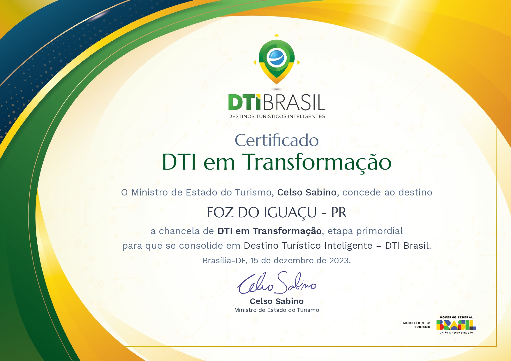 Certificado DTI Foz do Iguaçu