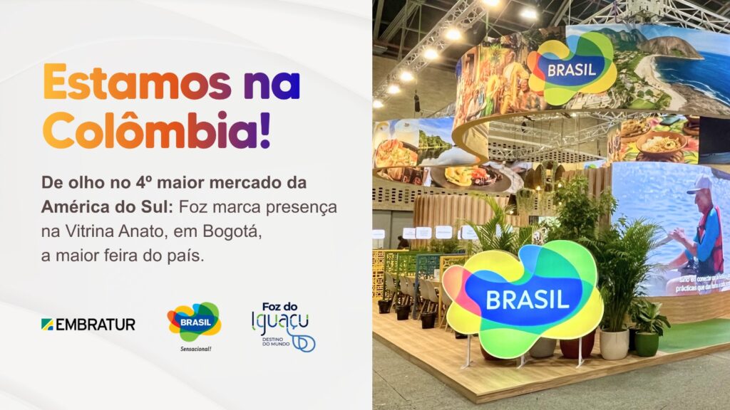 Foz participa de evento de turismo na Colômbia; país é o 4º maior emissor da América do Sul para a cidade